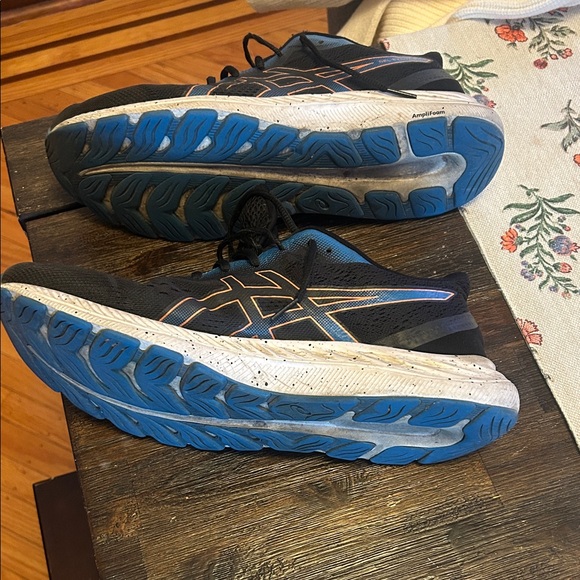 ASICS Black and Blue Athletic Sneakers - Picture 2 of 4